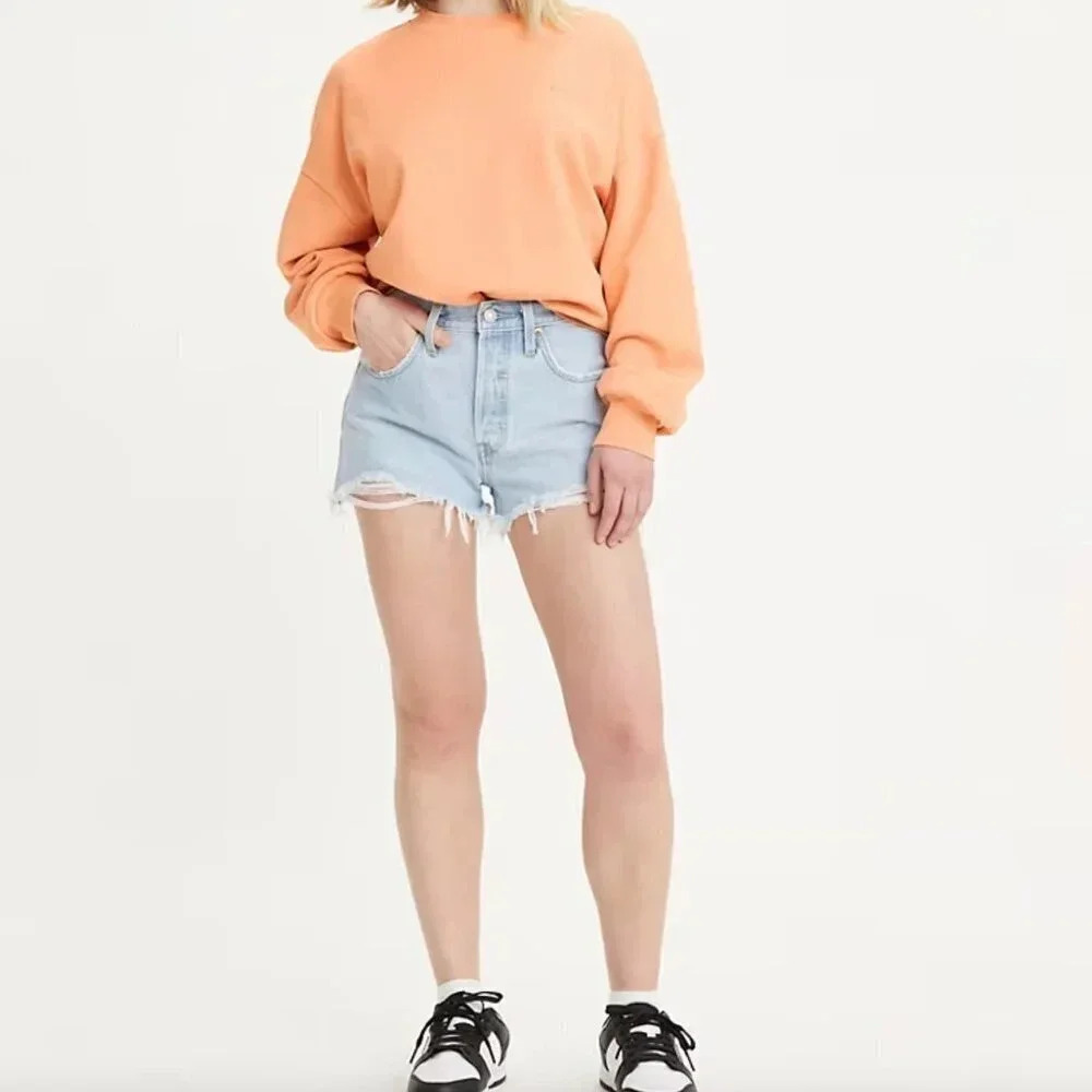 Levi's 501 High Rise Light Wash Short